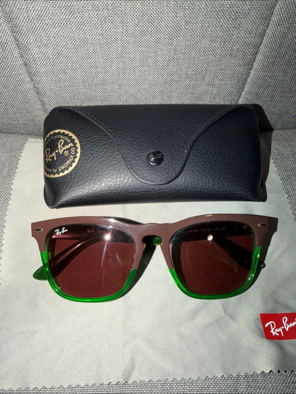 Ray-Ban Brown & Green Two-Tone Wayfarer Sunglasses